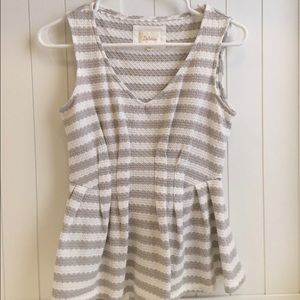Striped Peplum Top
